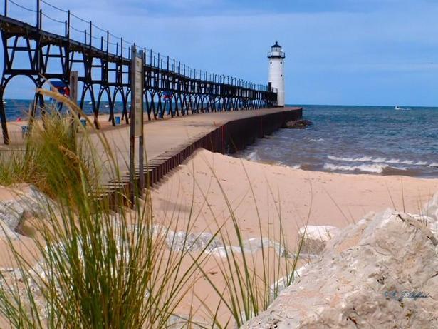 Pet Friendly Fifth Avenue Beach in Manistee, MI