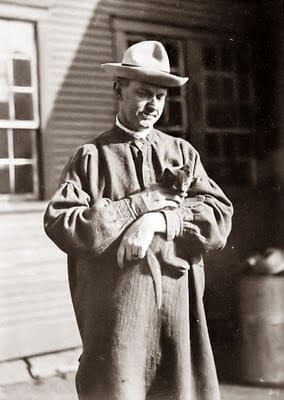 President Coolidge with cat